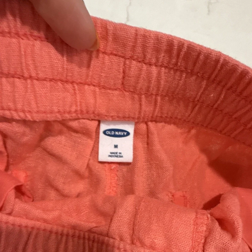 Old Navy Women's Linen Blend Drawstring Shorts Size M Lot of 3 Camo/Colors